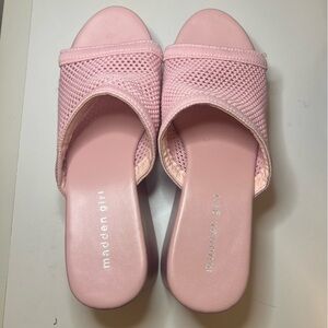 Madden Girl Light Pink Mesh Mules